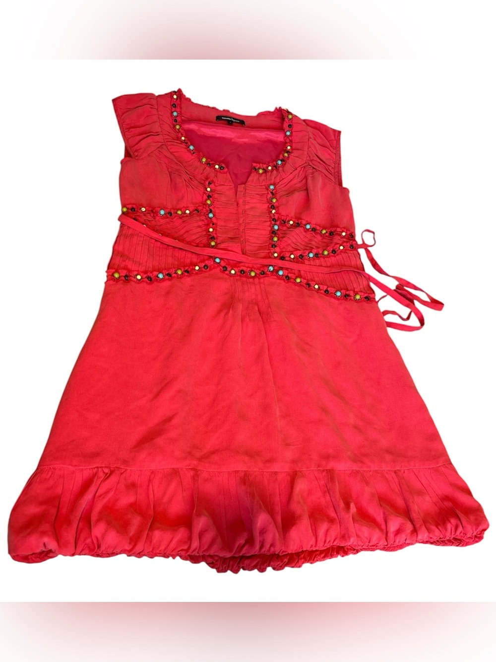 Nanette Lepore  women’s Red silk Enchanted dress Sz 2
